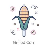 Grilled Corn Design vector