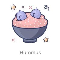 Hummus Food Bowl vector