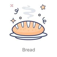 diseño de pan baguette vector