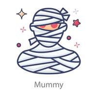 Mummy Wrapped Dead Body vector
