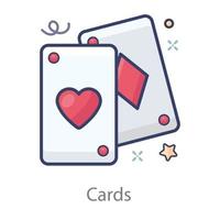 concepto de juego de cartas vector