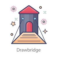 Moveable Draw bridge vector