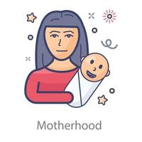 Motherhood Catching Neonate vector