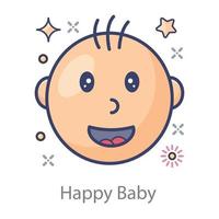 feliz bebe recién nacido vector
