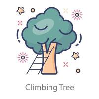 Climbing Tree concept vector