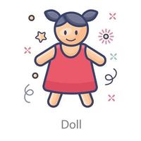 Beautiful Baby Doll vector