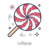 Lollipop Swirl candy vector