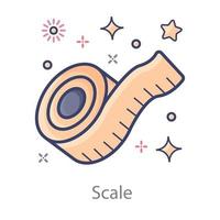 Inches Tape Scale vector