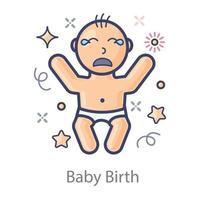 Newborn Baby Birth vector