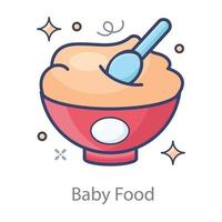 tazón de comida para bebés vector