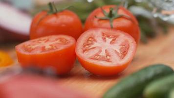 Water splashing onto vegetables in super slow motion, shot with Phantom Flex 4K camera. video