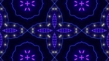 Cross Blinking Neon Light Kaleidoscope video