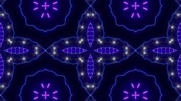 Cross Blinking Neon Light Kaleidoscope video