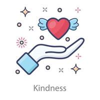 Kindness Holding Winged vector