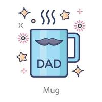 Coffee Mug  Fathers Day Gift vector