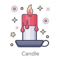 Candle Burning Design vector