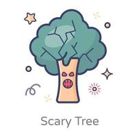 expresión de árbol de miedo vector