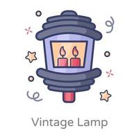 Vintage Lantern Design vector