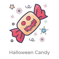 dulces envueltos en halloween vector