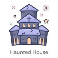 Haunted Cartoon  House vector