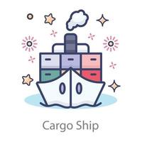 Cargo Ship Design vector