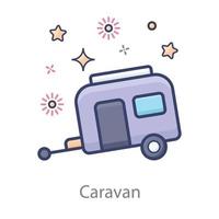 diseño de transporte de caravanas vector