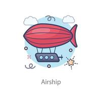 Blimp Style Spaceship vector