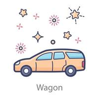 Beautiful Wagon Design vector