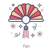 Chinese Wall Fan vector