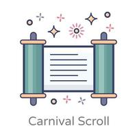 mensaje de desplazamiento de carnaval vector