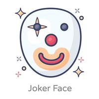 Scary Joker Face vector