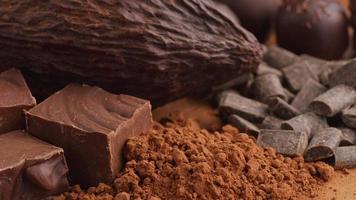 Schokoladenprodukte Kakaobohnen Schokoladenpulver Fudge Bonbons video
