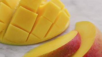 Fresh sliced mango video