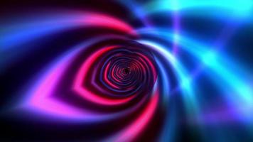 Blue pink neon spectrum glowing futuristic lines rotate video