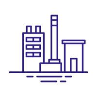 factory building line style icon vector