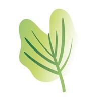 leaf palm hand draw style icon vector