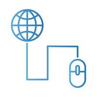 mouse with sphere browser gradient style vector