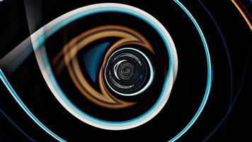 Endless VJ loop hypnotic cyber futuristic multicolored tunnel video