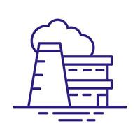 factory building line style icon vector