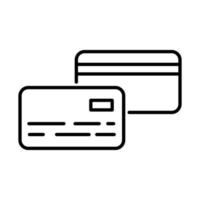 credit card payment online line style icon vector