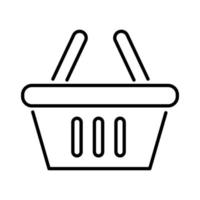 shopping basket line style icon