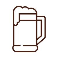 beer jar drink international day line style vector