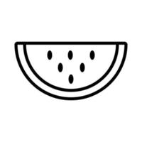 icono de línea de fruta fresca de sandía vector