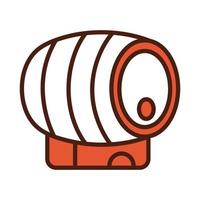 beer barrel drink international day line and fill style vector