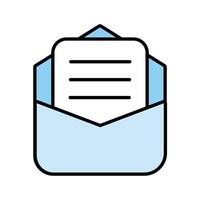 envelope mail line and fill style icon vector