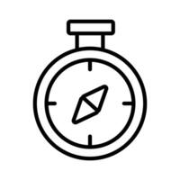 chronometer timer line style icon vector