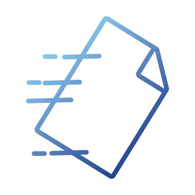 paper document with speed gradient style icon