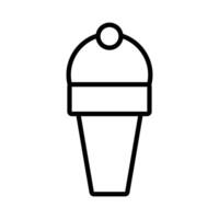 delicioso helado icono de estilo de línea vector