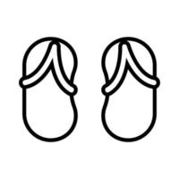 flip flops line style icon vector