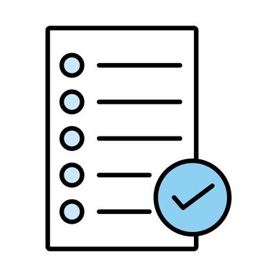 paper document with checklist line and fill style icon